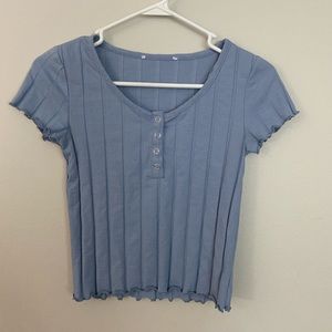 Baby blue crop top